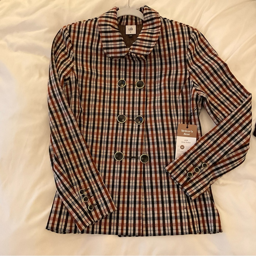 CAbi Plaid Double-Breasted Women's Jacket - Multicolor